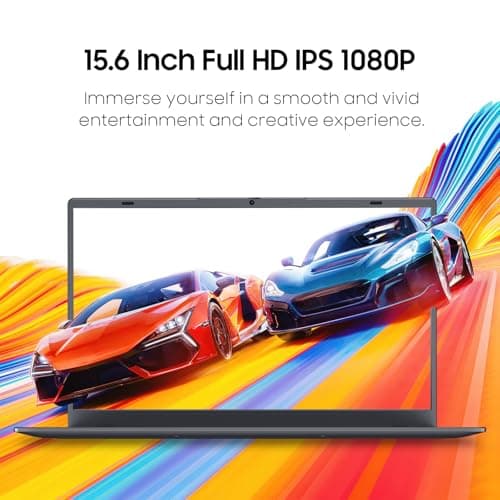Laptop Computer with MS Office 2024, 1TB SSD, 12GB RAM Laptops, Quad Core N95 Processor, 15.6" FHD IPS Display, Win11 Laptop Support Fingerprint, WiFi 5, BT 5.0, USB-C, HDMI, Black