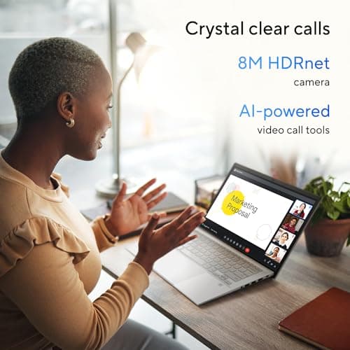 ASUS ExpertBook CX54 Chromebook Plus Laptop with Google AI, 14" 2560x1600 Display, Intel® Core™ Ultra 5 Processor, 8GB RAM, 128GB SSD, ChromeOS, Fog Silver, CX5403CMA-DB588