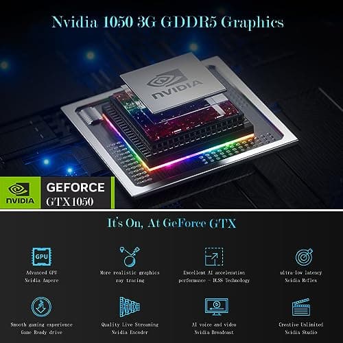 Mini PC Gaming, Intel Core I7-8750H Mini PC Nvidia GTX 1050 GDDR5 RGB Lights Desktop Mini Computer 16GB DDR4 512GB M.2 NVMe SSD, Support 4K Triple Display WiFi 6 BT 5.2, Windows 11 Pro