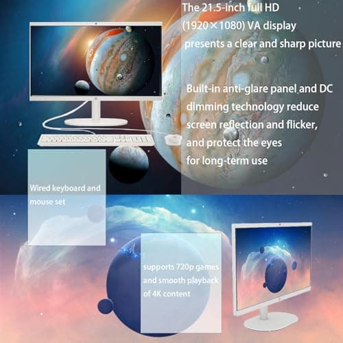 HP 2025 All-in-One Computer | 32GB RAM & 1TB SSD | 21.5" FHD VA Display | Intel Celeron J4025 | Windows 11 Pro | UHD Graphics 600 | Wi-Fi 6 | Student & Business | White