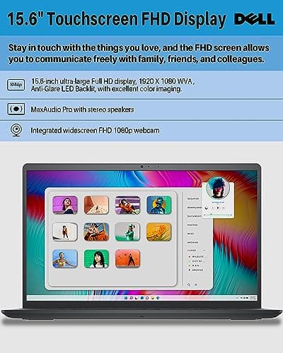 Dell Inspiron 15 3530 Business Laptop, Microsoft Office Lifetime License & Windows 11 Pro, 15.6" FHD Touchscreen, Intel 10-Core i7-1355U, 64 GB RAM, 2 TB SSD, Intel Iris Xe Graphics, 1080P Webcam