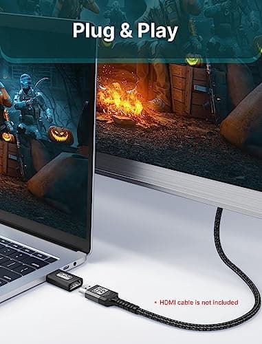 4K DisplayPort to HDMI Adapter 2-Pack, JSAUX DP PC to HDMI Monitor Converter Video UHD 2K@120Hz,4K@30 DP to HDTV Male to Female Uni-Directional adapter Compatible with Dell, Lenovo, HP,GPU, AMD -Black