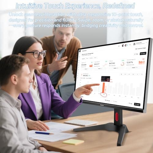 Touchscreen Gaming Monitor 27 Inch 4K UHD(3840x2160) IPS Computer Monitor, 60Hz, Ultra-Thin Bezel, HDMI, DisplayPort, 400 cd/㎡, VESA, Tilt Adjustable