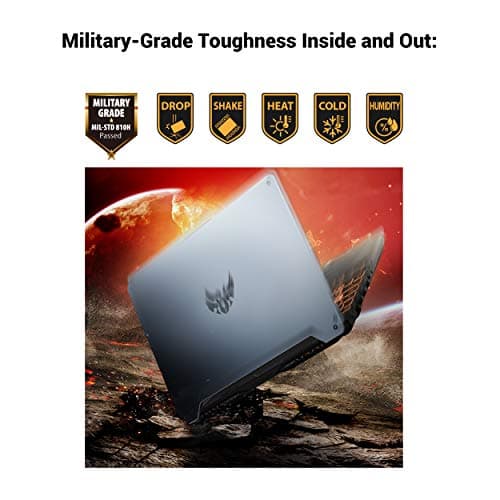 ASUS TUF Gaming A15 Gaming Laptop, 15.6” 144Hz FHD IPS-Type, AMD Ryzen 7 4800H, GeForce GTX 1660 Ti, 16GB DDR4, 512GB PCIe SSD, Gigabit Wi-Fi 5, Windows 10 Home, Metal, TUF506IU-ES74
