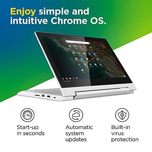 Lenovo Chromebook Flex 3 11" Laptop, 11.6-Inch HD IPS Display, MediaTek MT8173C, 4GB RAM, 64GB Storage, Chrome OS, Blizzard White