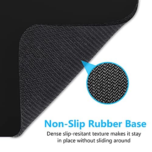 Dapesuom Small Mouse Pad, 6 x 8 Inch Thick Rubber Premium-Textured Non-Slip Portable & Washable Mini Mouse Mat for Women Men Wireless Laptops Keyboard Tray Gaming Work Computer Office Travel, Black