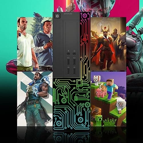 Dell RGB Gaming Desktop Computer PC, Intel Core i5, GeForce GT 1030 2GB GDDR5, 16GB RAM, 512GB SSD, 24 Inch HDMI Monitor, RGB Keyboard Mouse and Headset, WiFi, Windows 10 Pro (Renewed)