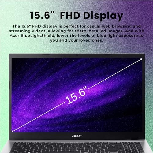 acer Aspire 15.6 FHD Ryzen 7 Laptop, AMD Ryzen 7 5700U, 32GB RAM, 1TB PCIe SSD, Numeric Keypad, TouchPad, Webcam, Wi-Fi 6, HDMI, RJ-45, Bluetooth, Windows 11 Home, Silver