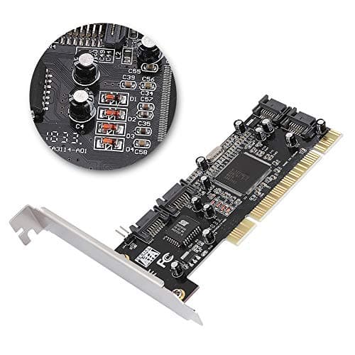 EBTOOLS PCI to 4 Port SATA RAID Card, 1.5Gbps Sil3114 Computer Internal Chipset RAID Controller Card, Support for 98SE/Me/2000/XP/NT 64 bit/Vista/Linux/Netware OS