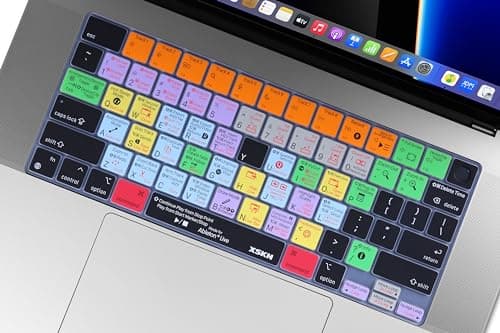 XSKN Ableton Live Shortcuts US Version Keyboard Silicone Skin Cover Fits for Apple Since 2021 Released MacBook Air MacBook Pro 13.6 15.3 14.2 16.2 Inch with M1 M2 M3 M4 Chip and Touch ID