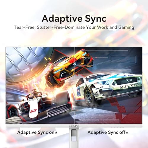 27 Inch 2560x1440p 120Hz White Monitor, IPS Ultra-Thin Bezel Computer Gaming Monitor, 100% sRGB, 16.7M Colors, Adaptive Sync, HDMI/DP, VESA 100x100mm, Eye Care, Tilt Adjustable for Game and Work