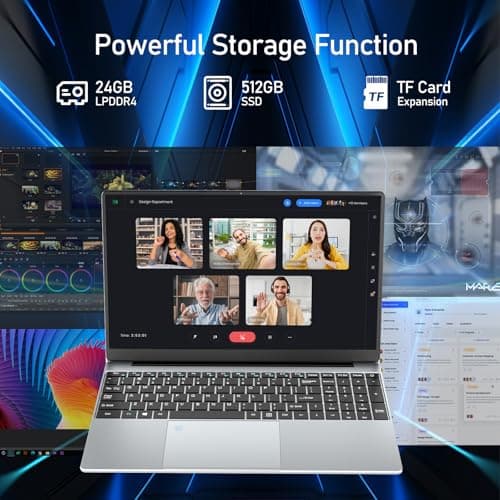 Gaming laptop,15.6 inch Laptop Computer, Laptops Celeron N5095 Processor, 24GB DDR4 512GB SSD, FHD 1920 * 1080 Display,180 Angle Opening,Backlit Keyboard,Mini-HDMI,Traditional Computers,win 11 pro