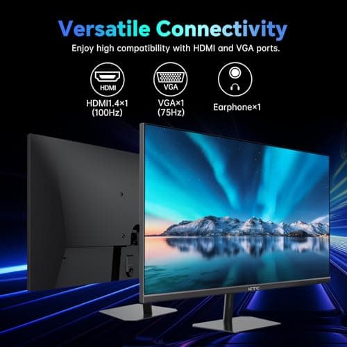 24.5 Inch FHD 100Hz IPS Computer Monitor, 1080P Eye Care PC Gaming Monitor, Adaptive-Sync, Low Blue Light, HDR, VESA Mount with HDMI VGA for Home Office, H25B7