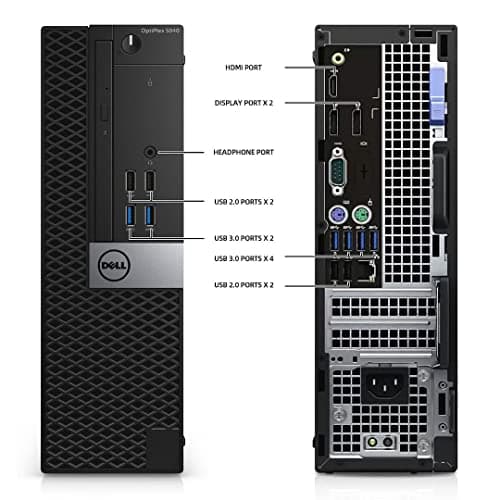 Dell OptiPlex Desktop Computers PC with Dual Koorui 24 Inch Monitor Bundle, Intel Core i7-6700, 16GB Ram 512GB M.2 NVMe SSD, Built-in WiFi and Bluetooth, RGB Light, Windows 11 Pro (Renewed)