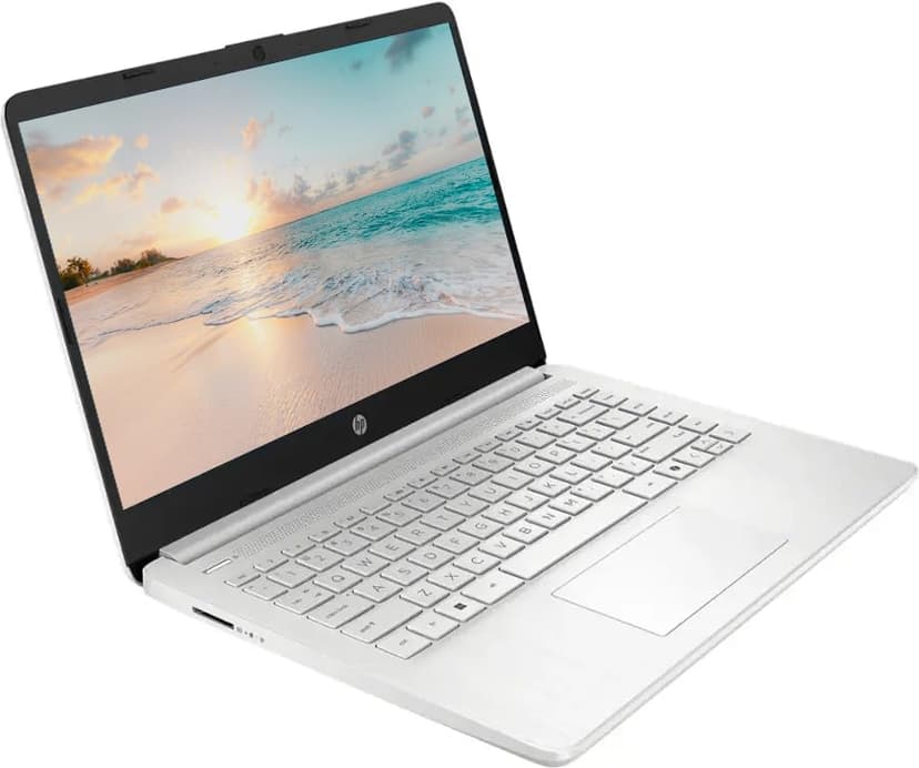 HP 14" LED Business Laptop Computer, 16GB RAM 640GB Storage (128GB UFS + 512GB SD Card), Intel Quad-Core N150 Processor, Windows 11 S & 1-Year Microsoft Office 365 Included, PLUSERA Earphones, Silver