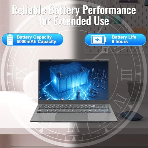2025 Laptop Computer 15 15.6 Inch FHD, Windows 11 Pro with MS Office for School College Students Business, 8GB RAM, 256GB SSD, Dual-Core Intel Celeron(Up to 2.6GHz), Wi-Fi, Bluetooth, USB 3.2, Gray