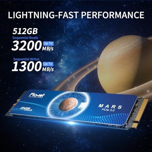 FX550 NVMe SSD 512GB M.2 SSD PCIe 3.0×4, Read Up to 3,200 MB/s, M2 2280 Internal Soild State Drive, Compatible with Desktop, Laptop and Mini PC, QLC NAND Flash