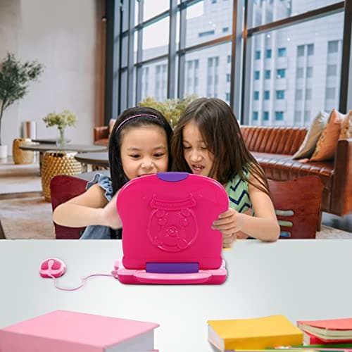 LESHITIAN Kids Laptop, 65 Learning Activities to Learn Alphabet, Words, Mathematics, Play Games and Music, Leaning Computer for Kids Ages 3+