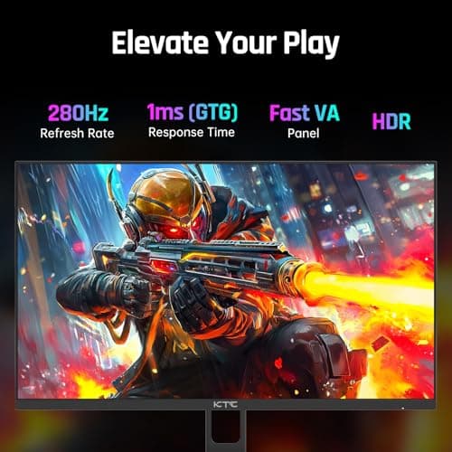 27'' 280Hz 240Hz Gaming Monitor 1ms GTG 350nits Fast VA 1080P Tilt 126% sRGB Adaptive Sync 4000:1 Contrast Ratio HDR DisplayPort 1.4/HDMI 2.0 VESA