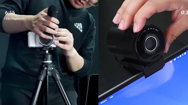 EMEET SmartCam S800-4K Webcam for Streaming, Sony 1/2'' Sensor, Supports HDR, PDAF&TOF Dual-autofocus, 1080P@60fps, 2 Noise-Cancelling Mics, 40°-73° FOV, Perfect for Live Streaming&Online Meetings
