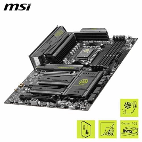 msi MAG B850 Tomahawk MAX WiFi V1 Motherboard, ATX - Supports AMD Ryzen 9000/8000 / 7000 Processors, AM5-80A SPS VRM, DDR5 Memory Boost 8400+ MT/s (OC), PCIe 5.0 x16, M.2 Gen5, Wi-Fi 7, 5G LAN