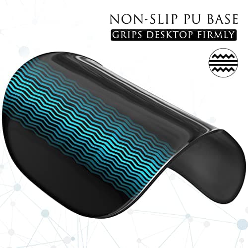 MROCO Ergonomic Mouse Pad with Gel Wrist Rest, Comfortable Mousepad with Smooth Wrist Support Surface and Non-Slip PU Base for Pain Relief, Computer, Laptop, Office & Home, 9.4 x 8.1 in, Black Color