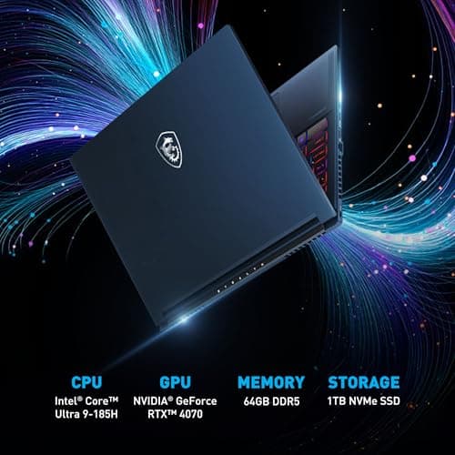 MSI Stealth 16 AI Studio 16” 240Hz QHD+ Gaming Laptop: Intel Core Ultra 9, NVIDIA Geforce RTX 4060, 32GB DDR5, 1TB NVMe SSD, Thunderbolt 4, Cooler Boost Trinity+, Win 11 PRO: Star Blue A1VFG-028US