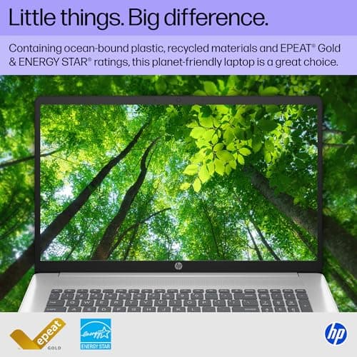 HP 17.3 inch Laptop, FHD Display, Intel Core i5-1334U, 16 GB RAM, 512 GB SSD, Intel Iris Xe Graphics, Windows 11 Home, Natural Silver, 17-cn3399nr
