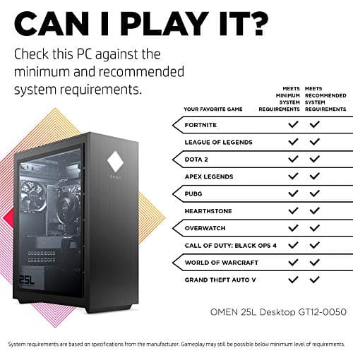 25L Gaming Desktop PC, AMD Radeon RX 5700, AMD Ryzen 7 3700X, HyperX 16 GB DDR4 RAM, 1 TB SATA Hard Drive & 512 GB PCIe NVMe SSD, Windows 10 Home, VR Ready, RGB Lighting (GT12-0050, 2020 Model)