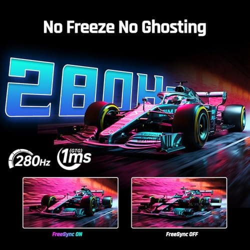 27'' 280Hz 240Hz Gaming Monitor 1ms GTG 350nits Fast VA 1080P Tilt 126% sRGB Adaptive Sync 4000:1 Contrast Ratio HDR DisplayPort 1.4/HDMI 2.0 VESA