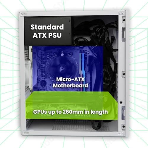 Zalman CUBIX Compact Mini Tower mATX ITX PC Case, Micro-ATX/Mini-ITX/DTX, SFF Small Form Factor SFX HTPC Computer Chassis, USB 3.0, White