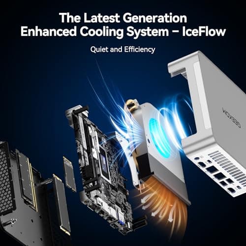 GEEKOM XT1 Mega AI Mini PC,14th Gen Intel Core Ultra U9-185H Processor (16C/22T,up to 5.1 GHz),32GB DDR5 2TB PCIe Gen4 SSD,Mini Desktop Computers Windows 11 Pro,WiFi 7/BT 5.4/Dual 2.5G LAN/USB4.0/8K