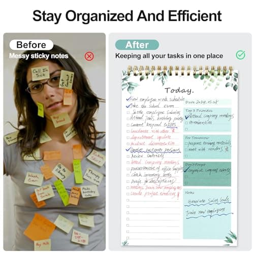 To Do List notepad - To Do List Notebook for Work with 52 Sheets, Undated Daily Planner Perfect for Daily Tasks and Goal Setting, To Do List Notepad Suitable for Office, Desk, Classroom,