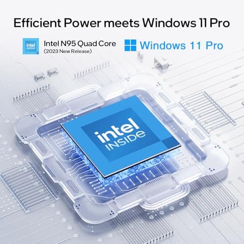 Laptop Computer 15.6 inch, Intel Quad Core N95, 12GB LPDDR5 RAM 1TB NVMe SSD Laptop with FHD IPS Display, WiFi 5, BT5.0, USB Type C and Fingerprint, 2 Years Warranty, Windows 11 Pro