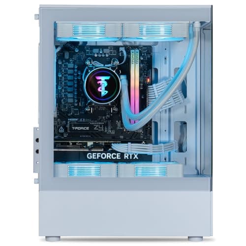 ViprTech Reaper 2.0 Liquid-Cooled PC - AMD Ryzen 7 8700F (5.0Ghz Turbo), RTX 5060 Ti 16GB, 32GB DDR5 6400, 1TB NVMe SSD, Gold PSU, VR-Ready, WiFi, BT, Win 11, Gaming Desktop Computer White