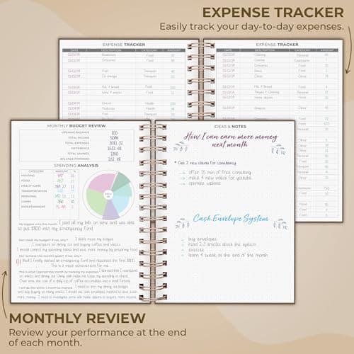Clever Fox Budget Planner Spiral – Expense Tracker Notebook – Monthly Budgeting Organizer, Finance Logbook & Accounts Book to Control Your Money – Undated Bill Tracker, 6.3x8.4” - Brown