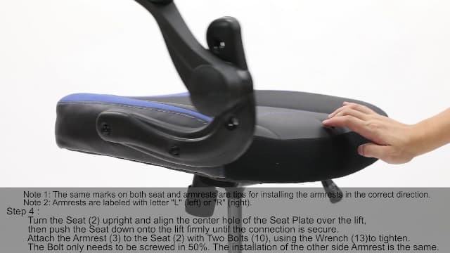 DUMOS Ergonomic Computer Gaming Chair - Home Office Desk with PU Leather Lumbar Support, Height Adjustable Big and Tall Video Game with Flip-up Armrest, Swivel Wheels for Adults and Teens