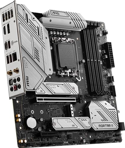 MSI MAG B760M Mortar WiFi II Gaming Motherboard (Supports 12th/13th/14th Gen Intel Processors, LGA 1700, DDR5, PCIe 5.0, M.2, 2.5Gbps LAN, USB 3.2 Gen2, HDMI/DP, Wi-Fi 6E, Bluetooth 5.3, mATX)