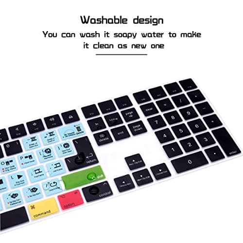 HRH Davinci Resolve Shortcut Hotkey Silicone Keyboard Cover Keypad Skin for Magic Keyboard with Numeric Keypad A1843 MQ052LL/A Released in 2017/2018(US/EU Layout)