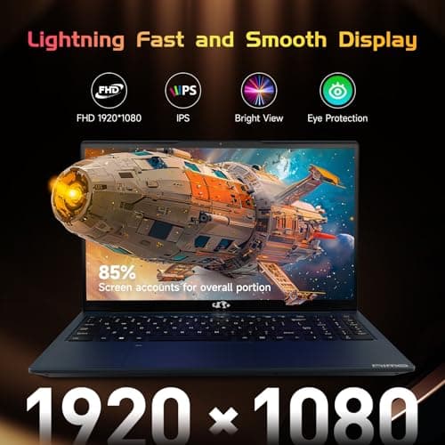 15.6-FHD-Laptop Student-Laptop, 16GB RAM 256GB SSD, Intel Pentium Quad-Core N100 Processor (Up to 3.4GHz) Backlit Keyboard Fingerprint WiFi 6 BT5.2 Business-Laptop, 2 Years Warranty Windows 11 Laptop