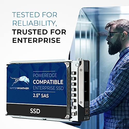 Water Panther 7.68TB SAS 12Gbps 2.5-inch x 15mm Enterprise SSD in 14G/15G/16G Tray Compatible with Dell PowerEdge Servers 0N85XX 0X8F87 R340 R640 R450 R650 C6600 NX440 T440 (Renewed)
