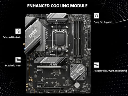 INLAND AMD Ryzen 5 7600X CPU Processor with MSI B650 Gaming Plus WiFi Gaming Motherboard(AM5, ATX, DDR5, PCIe 4.0, Wi-Fi 6E), Soly by Micro Center