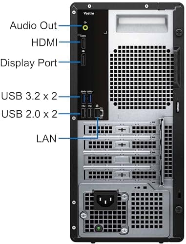 Dell Vostro 3030 Tower Desktop Computer, Intel Core i9-12900K, 64GB RAM, 4TB NVMe SSD, Intel UHD 770 Graphics, Wi-Fi, Bluetooth, Windows 11 Pro - AI Copilot, Black
