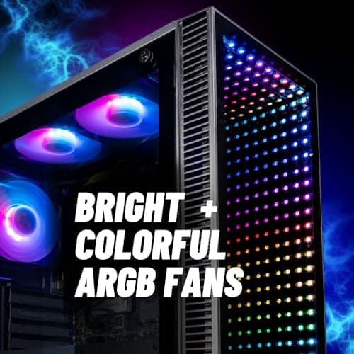 Empowered PC Continuum Micro Gaming Desktop - NVIDIA GeForce RTX 5060 Ti 16GB, AMD 8-Core Ryzen 7 5700X CPU, 32GB RAM, 2TB NVMe SSD, WiFi, Windows 11 Pro - RGB Gamer Computer