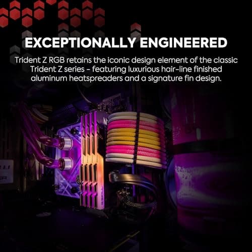 G.SKILL Trident Z RGB Series (XMP) DDR4 RAM 32GB (2x16GB) 3600MT/s CL18-22-22-42 1.35V Intel AMD Desktop Computer Memory UDIMM (F4-3600C18D-32GTZR)
