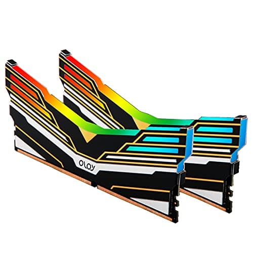 OLOy DDR4 RAM 16GB (2x8GB) Warhawk Aura Sync RGB 3200 MHz CL16 1.35V 288-Pin Desktop Gaming UDIMM (MD4U0832160BE0DA)