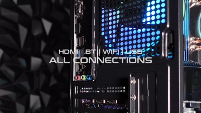 SAAV X1 Prebuilt Gaming PC Desktop with i5 3.4GHz CPU, 16GB RAM, GEFORCE GTX 750 GDDR5 GPU, 512GB NVME, WiFi 6, Bluetooth, Win 10, Mouse Keyboard, PC Gaming Computer Desktop, 1-Year Warranty