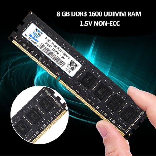 [DDR3 16GB RAM] 16GB KIT (2x8GB) DDR3 1600MHz PC3-12800U Non ECC Unbuffered 1.5V 2Rx8 Dual Rank 240 Pin UDIMM Desktop Memory RAM Module Upgrade