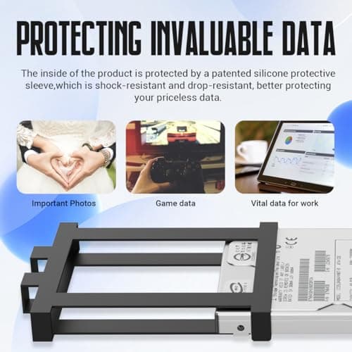 Portable External Hard Drive Storage Expansion Mobile HDD USB 3.0 USB-C for PC, Mac, Desktop, Laptop, PS4, PS5, Xbox One X/S, Xbox 360, Xbox Series X/S, Office & Game (Black, 1TB)