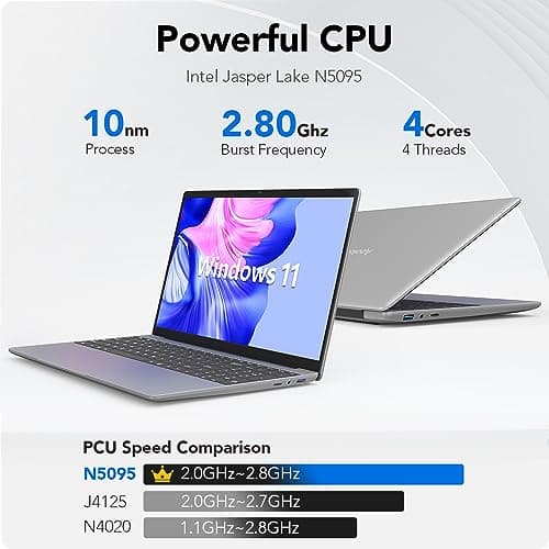ApoloSign Laptop, 12GB RAM, 512GB SSD, 15.6" Full HD Notebook, Expandable to 1TB, Intel N5095 Processor, Dual-Band WiFi, 178° Viewing Angle, Dual Speakers